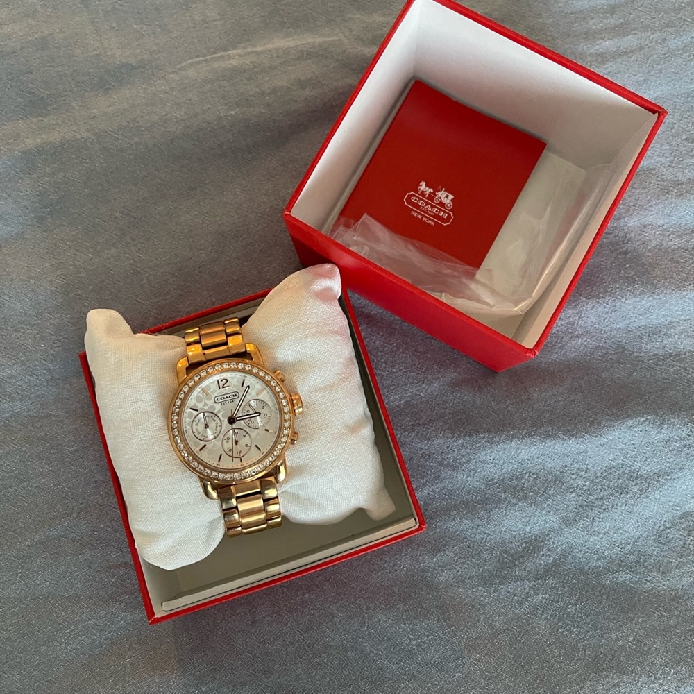 Coach Boyfriend Rose Gold Watch